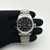ZF공장 롤렉스 스카이드웰러 스틸 블랙다이얼 브레이슬릿 Sky-Dweller 326934 904L SS ZF 1:1 Best Edition Black Dial on SS Jubilee Bracelet A2824