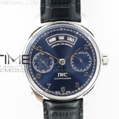 ZF공장 IWC 포르투기저 애뉴얼캘린더 파워리저브 스틸 블루다이얼 가죽스트랩 IWC PORTUGUESE REAL PR REAL ANNUAL CALENDAR IW503502 BLUE DIAL ON BLACK LEATHER STRAP A52850