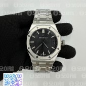 MP공장 오데마피게 로얄오크 15500 스틸 블랙다이얼 브레이슬릿 Royal Oak 41mm 15500 SS/SS Black MPF MY9015