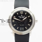 블랑팡 LEMAN 2850B  BLACK DIAL ON BLACK RUBBER STRAP CAL.6950