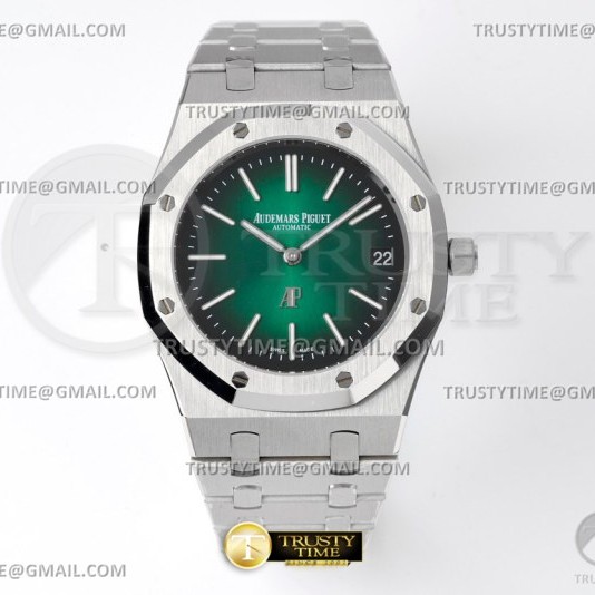 BF공장 오데마피게 로얄오크 점보 15202 스틸 그린다이얼 브레이슬릿 오토메틱 Royal Oak Jumbo 15202 SS/SS Green BF A2121