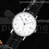 FK공장 브레게 클래식 5177 화이트다이얼 가죽스트랩 Classique Auto 5177 SS White Dial on Black Leather Strap MIYOTA 9015 V2