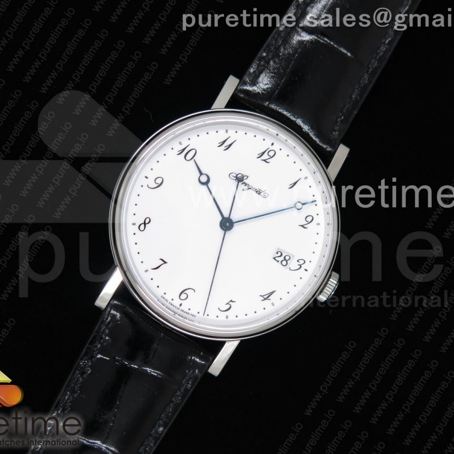 FK공장 브레게 클래식 5177 화이트다이얼 가죽스트랩 Classique Auto 5177 SS White Dial on Black Leather Strap MIYOTA 9015 V2