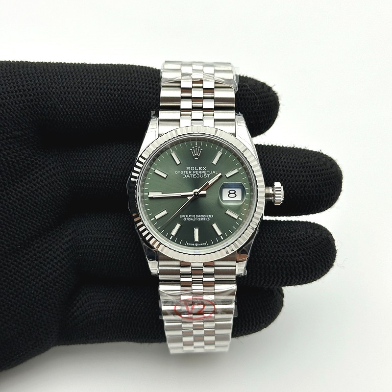 VS공장 롤렉스 데이저스트 36 민트그린다이얼 플루티드베젤 쥬빌레브레이슬릿 DateJust 36 SS 126234 VSF 1:1 Best Edition 904L Steel Green Sundust Dial on Jubilee Bracelet VS3235