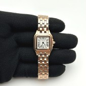 BV공장 까르띠에 팬더 22 로즈골드금통 화이트다이얼 브레이슬릿 Panthère 22mm BVF 1:1 Best Edition RG White Dial on RG Bracelet Ronda Quartz