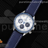 V6S공장 오메가 스피드마스터 실버 스누피 50주년기념판 페브릭스트랩 Speedmaster Professional “Silver Snoopy Award” 50th Anniversary V6SF 1:1 Best Edition A7750(Mod)