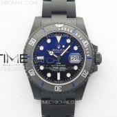 VS공장 롤렉스 서브마리너 DiW커스텀 블루그라데이션다이얼 브레이슬릿 Submariner DIW DLC Sandblasted VSF 1:1 Best Edition Black/Blue Dial on DLC Bracelet VS3135