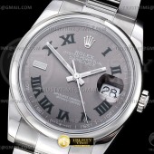 BP공장 롤렉스 데이저스트 36 스틸 슬레이트 로만다이얼 돔베젤 오이스터브레이슬릿 DJ 36mm Oys Smt SS/SS Grey/Rmn BPF A2824