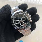 QF공장 롤렉스 세라믹 데이토나 스틸 블랙다이얼 브레이슬릿 Daytona 116520 QF 1:1 Best Edition Black Dial on SS Bracelet SA4130
