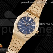 ZF공장 오데마피게 로얄오크 41 로즈골드금통 블루다이얼 브레이슬릿 Royal Oak 41mm 15400 RG ZF 1:1 Best Edition Blue Textured Dial on RG Bracelet V2 SA3120 Super Clone