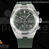 8F공장 바쉐론콘스탄틴 오버시즈 5500V 스틸 그린다이얼 러버스트랩 Overseas 5500V Chrono SS 8F 1:1 Best Edition Green Dial on Green Rubber Strap A5200