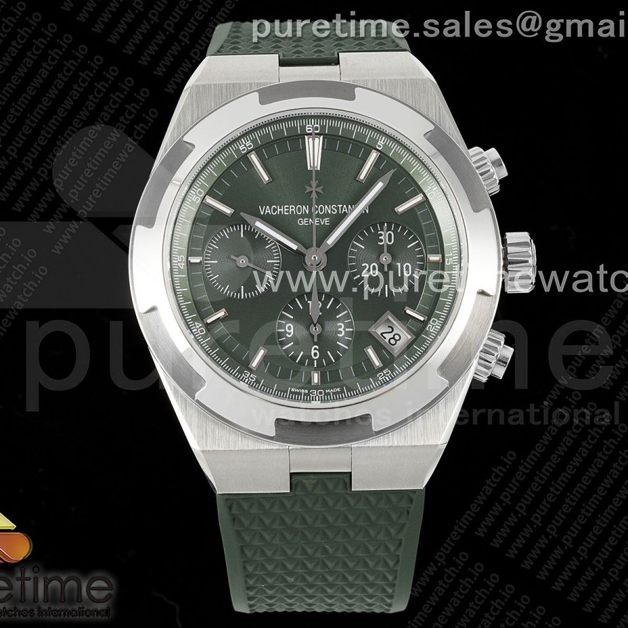 8F공장 바쉐론콘스탄틴 오버시즈 5500V 스틸 그린다이얼 러버스트랩 Overseas 5500V Chrono SS 8F 1:1 Best Edition Green Dial on Green Rubber Strap A5200
