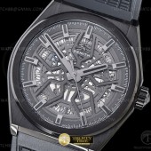 LF공장 제니스 데피 클래식 스켈레톤 PVD블랙 블랙다이얼 블랙러버스트랩 ZEN048G - Defy Classic Skeleton PVD/RU Blk Ske LF V2 A2892