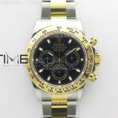 BT공장 롤렉스 스틸 데이토나 옐로우골드콤비 블랙다이얼 브레이슬릿 Daytona 116523 BTF 1:1 Best Edition 904L SS Case and Bracelet Black Dial SA4130