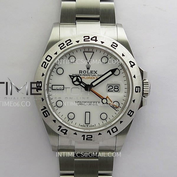 QF공장 롤렉스 익스플로러2 화이트다이얼 브레이슬릿 Explorer II 42mm 226570 904L SS QF 1:1 Best Edition White Dial on Bracelet SH3285 CHS