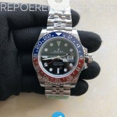 C+공장 롤렉스 GMT마스터2 펩시 스틸 레드블루베젤 쥬빌레브레이슬릿 씨플러스 GMT Master II 126710 BLRO Pepsi 904L SS C+F 1:1 Best Edition Black Dial on Jubilee Bracelet VR3285 CHS