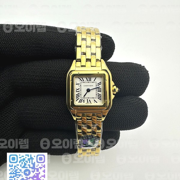 BV공장 까르띠에 팬더 22 옐로우골드금통 화이트다이얼 브레이슬릿 Panthère 22mm BVF 1:1 Best Edition YG White Dial on YG Bracelet Ronda Quartz