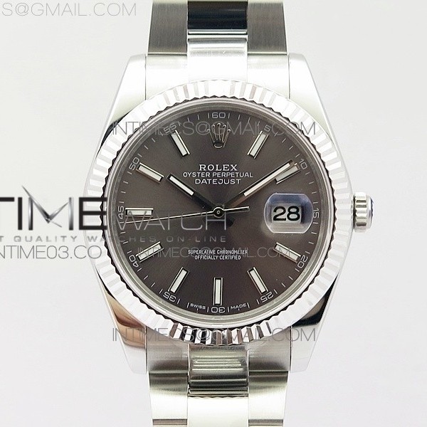 BP공장 2813무브 롤렉스 데이저스트2 41 스틸 그레이다이얼 오이스터브레이슬릿 DATEJUST II 126334 41MM SS GRAY DIAL STICKS MAKERS ON OYSTER BRACELET