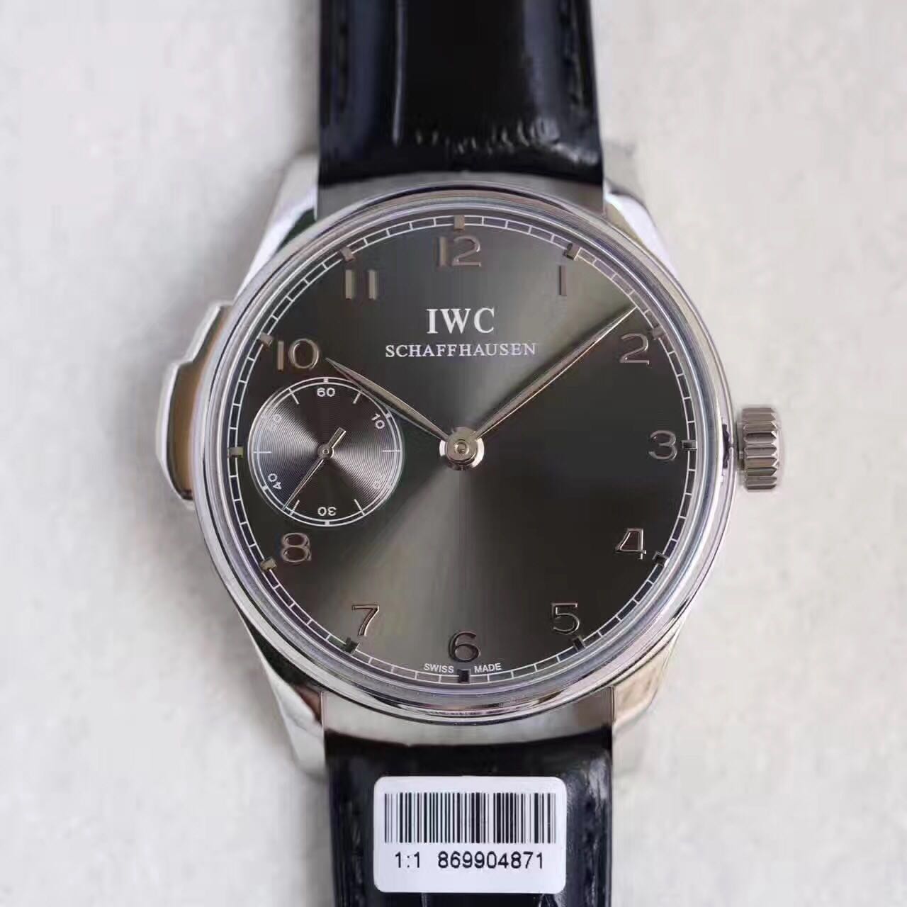 YL공장 IWC 포르투기저 수동 IW5242 IWC Portuguese Self-Winding Movement A.95290데코 스틸 차콜다이얼 가죽줄