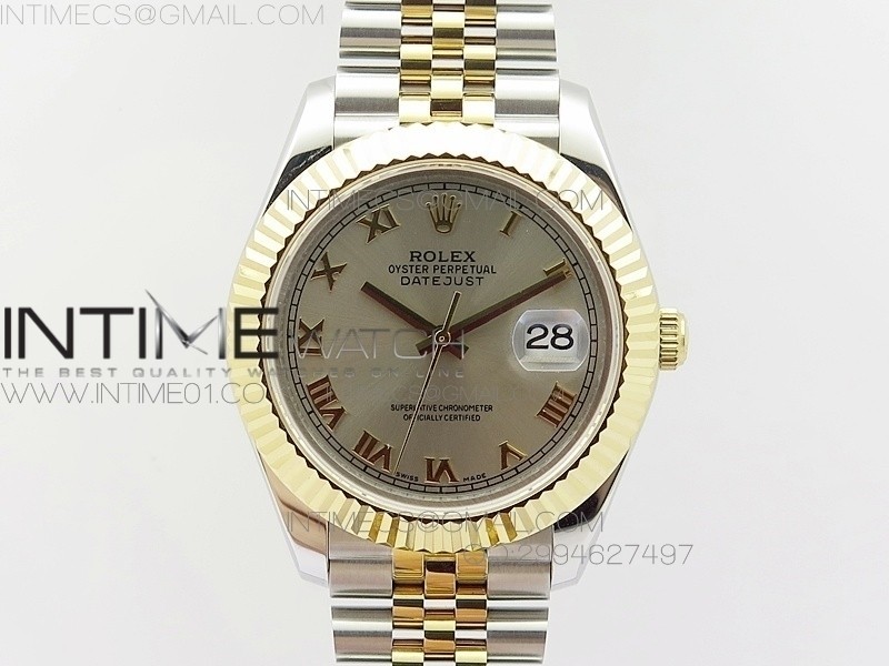 BP공장 V2 롤렉스 데이저스트2 콤비 그레이다이얼 로만인덱스 Rolex DateJust2 SS&YG Gray Dial Roman Index 신형브레스렛