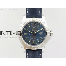 GF 브라이틀링 콜트 스틸 블루다이얼 가죽스트랩 CLOT CHRONOMETER SS BLUE STICKS MARKER DIAL ON BLUE LEATHER STRAP A2824