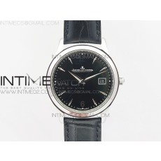 ZF공장 예거르쿨트르 마스터 그랜드 울트라씬 1548420 MASTER GRANDE ULTRA THIN 1548420 SS BLACK DIAL ON BLACK LEATHER STRAP A899/1(GREEN AR)