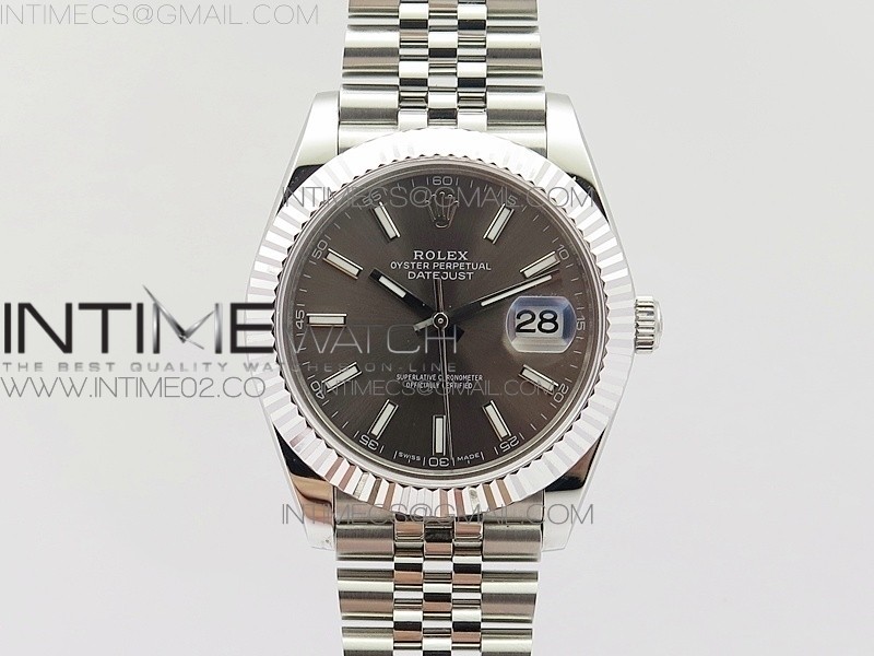 BP 롤렉스 데이저스트 41 스틸 그레이다이얼 바인덱스 V2 DATEJUST II 41MM GRAY DIAL SUPERLUMED SMALL STICKS MAKERS ON NEW VERSION JUBILEE BRACELET