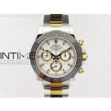 JH공장 롤렉스 세라믹 데이토나 콤비 화이트다이얼 서브다이얼 골드서클 DAYTONA SS/YG CERAMIC BEZEL JH BEST EDITION WHITE DIAL ON SS/YG BRACELET A7750