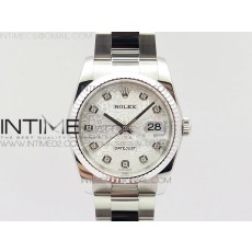 DJ공장 V2 롤렉스 데이저스트36 스틸 화이트컴퓨터다이얼 플루티드베젤 DATEJUST 36MM 116234 DIAMOND SILVER JUBILEE DIAL ON SS OYSTER BRACELET SA3135