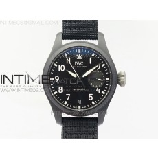 ZF공장 IWC 빅파일럿 블랙샌딩코팅 v2 BIG PILOT REAL PR IW502001 REAL CERAMIC V2 BLACK DIAL ON BLACK CALFSKIN STRAP A51111