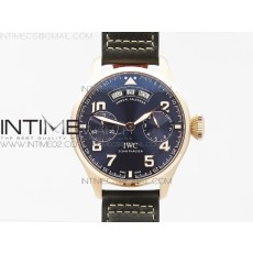 YL공장 IWC 빅파일럿 애뉴얼캘린더 로즈골드금장 어린왕자에디션 BIG PILOT REAL PR IW502701 RG BLUE DIAL ON BLACK CALFSKIN STRAP A52850