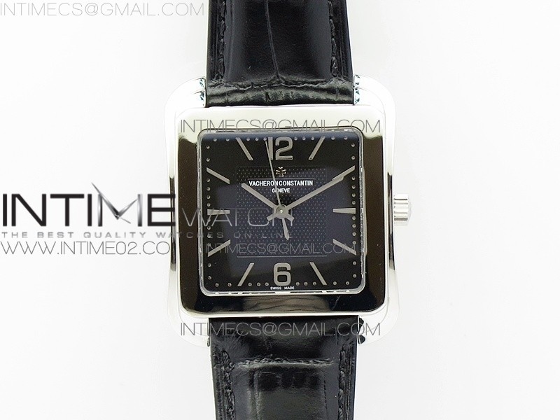 GS공장 바쉐론콘스탄틴 히스토릭 86300 스틸 블랙텍스쳐다이얼 가죽스트랩 HISTORIQUES 86300 SS BLACK DIAL ON BLACK LEATHER STRAP MIYOTA9015