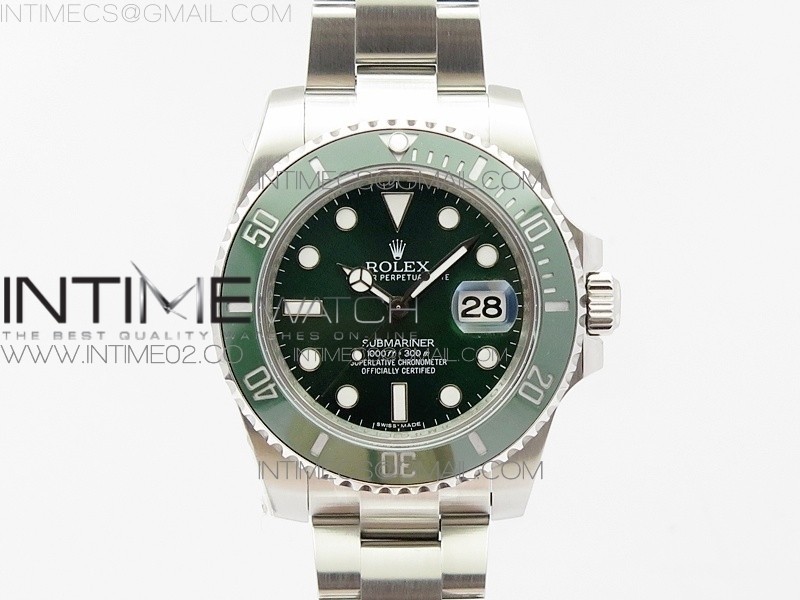 GM공장 롤렉스 904L 서브마리너 그린 데이트 SUBMARINER 116610 LV GREEN CERAMIC 904L GREEN DIAL ON SA3135