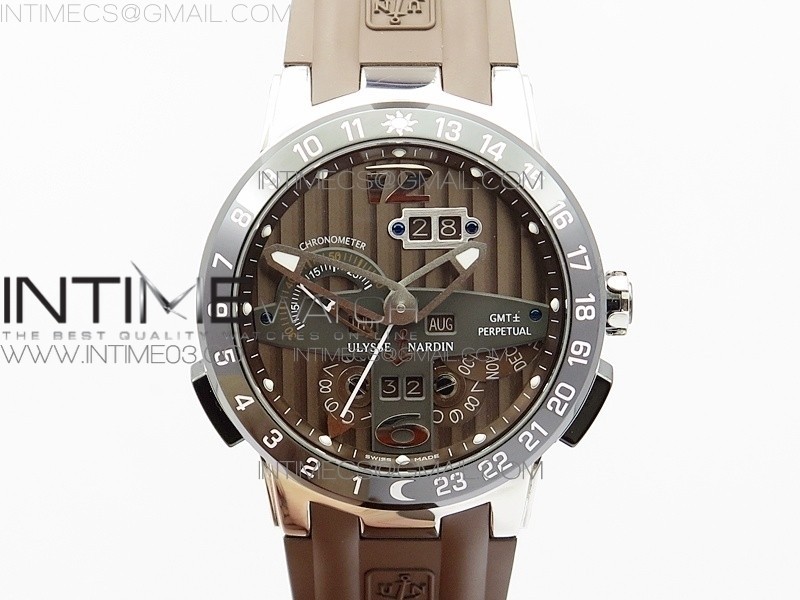 TWA공장 엑세큐티브 토로 스틸 브라운다이얼 블랙세라믹베젤 브라운러버스트랩 EXECUTIVE TORO SS  BROWN DIAL ON BROWN RUBBER STRAP ASIAN UN-32