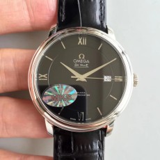 MK공장 v2 오메가 드빌 프레스티지 스틸 블랙다이얼 가죽스트랩 DE VILLE SS V2 BLACK DIAL ON BLACK LEATHER STRAP MIYOTA 9015