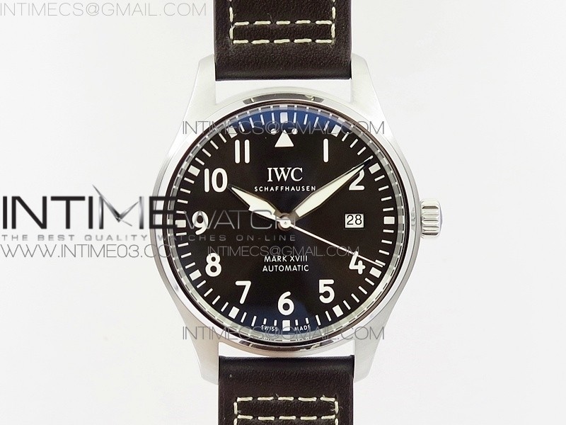 MK공장 IWC 파일럿 마크18  스틸 브라운다이얼 가죽스트랩 MARK XVIII ANTOINE DE SAINT EXUPÉRY IW327003 SS Brown Leather MIYOTA 9015