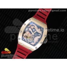 tw공장 리차드밀 RM057 투어빌론 로즈골드 드래곤다이얼 레드러버스트랩 RM057 Tourbillon RG Dragon Dial on Red Rubber Strap