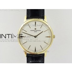 MK공장 바쉐론콘스탄틴 패트리모니 옐로우골드금장 화이트다이얼 가죽스트랩 PATRIMONY 81180 YG WHITE DIAL ON BROWN LEATHER MIYOTA 9039