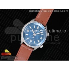 OX공장 예거르쿨트르 폴라리스 오토메틱 스틸 블루다이얼 브라운가죽스트랩 Polaris Automatic 41mm SS Blue Dial on Brown Leather Strap A898E/1