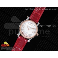 OX공장 쇼파드 해피스포츠 로즈골드콤비 화이트다이얼 레드가죽스트랩 Happy Sport Automatic SS/RG 36mmWhite Dial on Red Leather Strap A2892