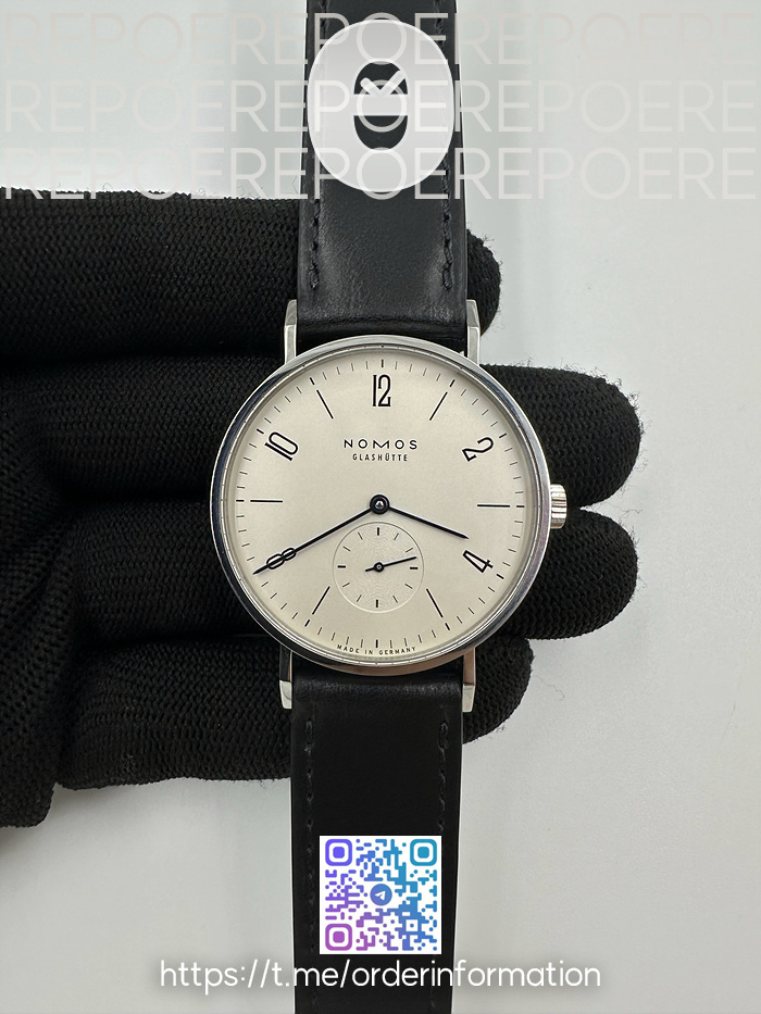 GP공장 노모스 탕겐테 TANGENTE SS CASE WHITE NUMBER MARKERS ON LEATHER ASIAN 2813