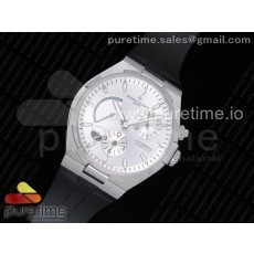 TWA공장 바쉐론콘스탄틴 듀얼타임 파워리저브 ㅅ ㅣㄹ버다이얼 블랙러버스트랩 Overseas Dual Time Power Reserve Silver Dial on Black Rubber Strap A1222