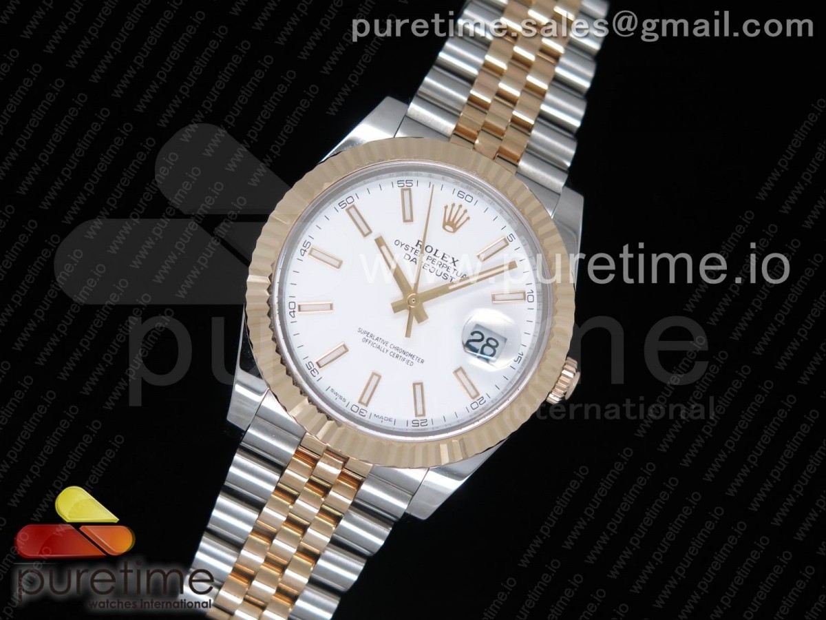 GM공장 롤렉스 데이저스트 41 포금 옐로우골드콤비 화이트다이얼 쥬빌레브레이슬릿 DateJust 41 126333 YG Wrapped White Dial on SS/YG Jubilee Bracelet A2824