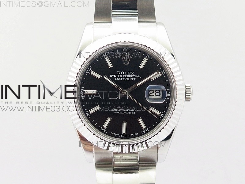 BP공장 롤렉스 데이저스트 41 블랙다이얼 오이스터 브레이슬릿 2813 DATEJUST II 126334 41MM SS  BLACK DIAL STICKS MAKERS ON OYSTER BRACELET