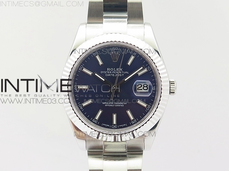 BP공장 2824무브 롤렉스 데이저스트2 41 스틸 블루다이얼 오이스터브레이슬릿 DATEJUST II 126334 41MM SS BLUE DIAL STICKS MAKERS ON OYSTER BRACELET