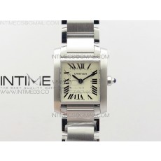 8848공장 까르띠에 탱크 프랑세즈 레이디스 25MM 스틸 화이트다이얼 브레이슬릿 TANK FRANCAISE LADIES 25MM SS WHITE DIAL ON SS BRACELET RONDA QUARTZ