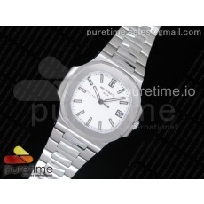 MK공장 V6 파텍필립 노틸러스 점보 5711 스틸 화이트다이얼 브레이슬릿 Nautilus Jumbo 5711 White Textured Dial on SS Bracelet A324 Clone V6