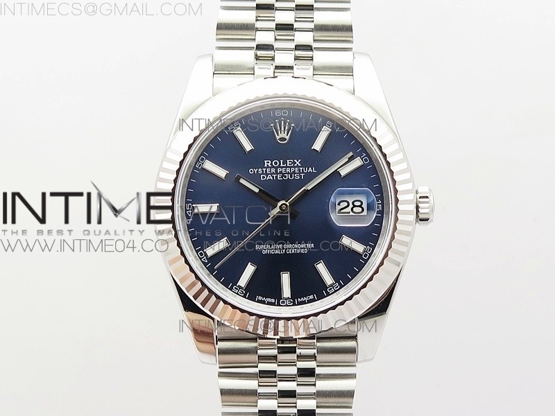 DJ공장 롤렉스 데이저스트41 스틸 블루다이얼 플루티드 쥬빌레브레이슬릿 DATEJUST 41 126334 904L SS BLUE DIAL ON JUBILEE BRACELET A2824