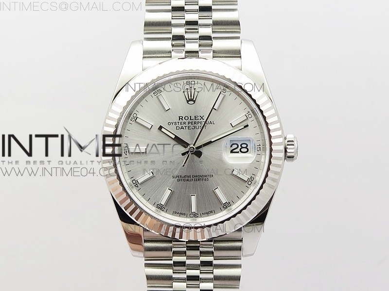 DJ공장 롤렉스 데이저스트41 스틸 실버다이얼 플루티드 쥬빌레브레이슬릿 DATEJUST 41 126334 904L SS SILVER DIAL ON JUBILEE BRACELET A2824