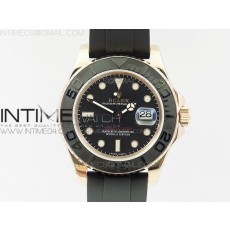 DJ공장 롤렉스 요트마스터 에버로즈골드 YACHT-MASTER 116655 BLACK CERAMIC BEZEL ON OYSTERFLEX RUBBER STRAP A2836